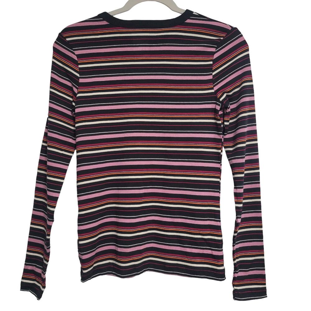 NWT A New Day "Purple Stripe" Multicolored Stripe Long Sleeve Shirt Size XS - Picture 3 of 5